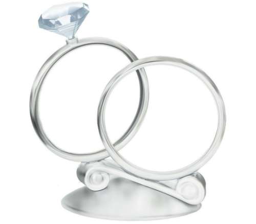 Double Ring Cake Topper - Click Image to Close